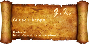 Gutsch Kinga névjegykártya